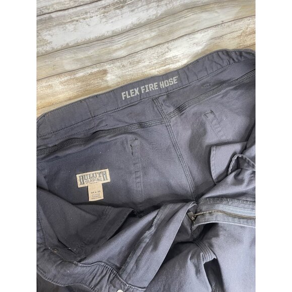 Duluth Trading Co. Flex Fire Hose Pants 44x30 Steel Blue 97% Cotton 3% Spandex - Picture 7 of 8